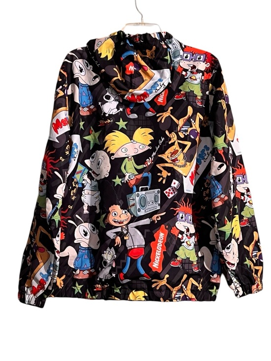 Members Only Nickelodeon Rugrats Graphic Black Multicolor Windbreaker Men’s Med - Picture 3 of 7